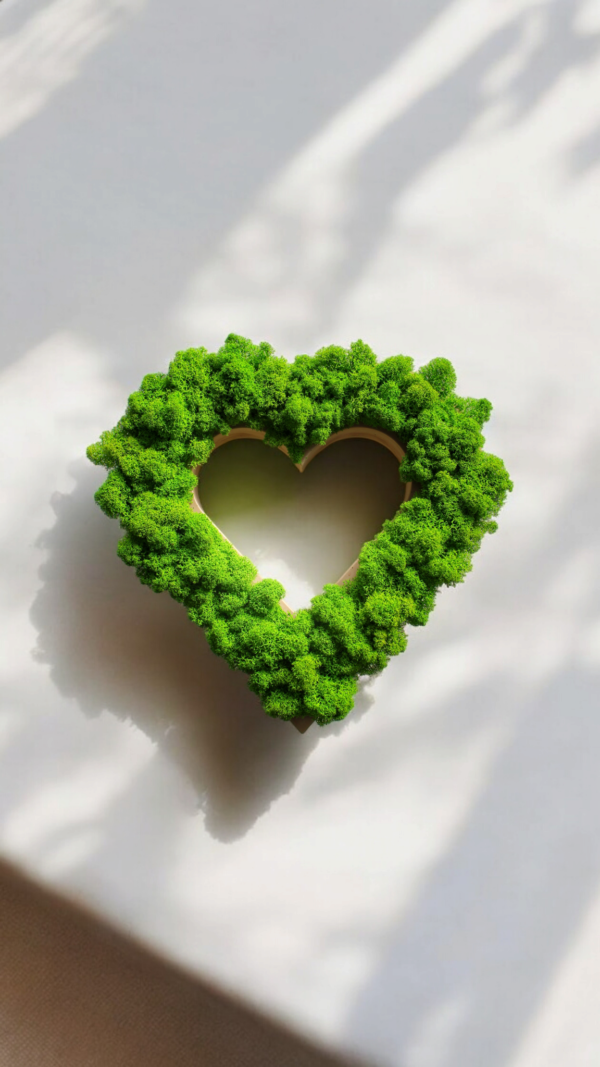 Kvetináč "Heart with Love" s machom - Image 2